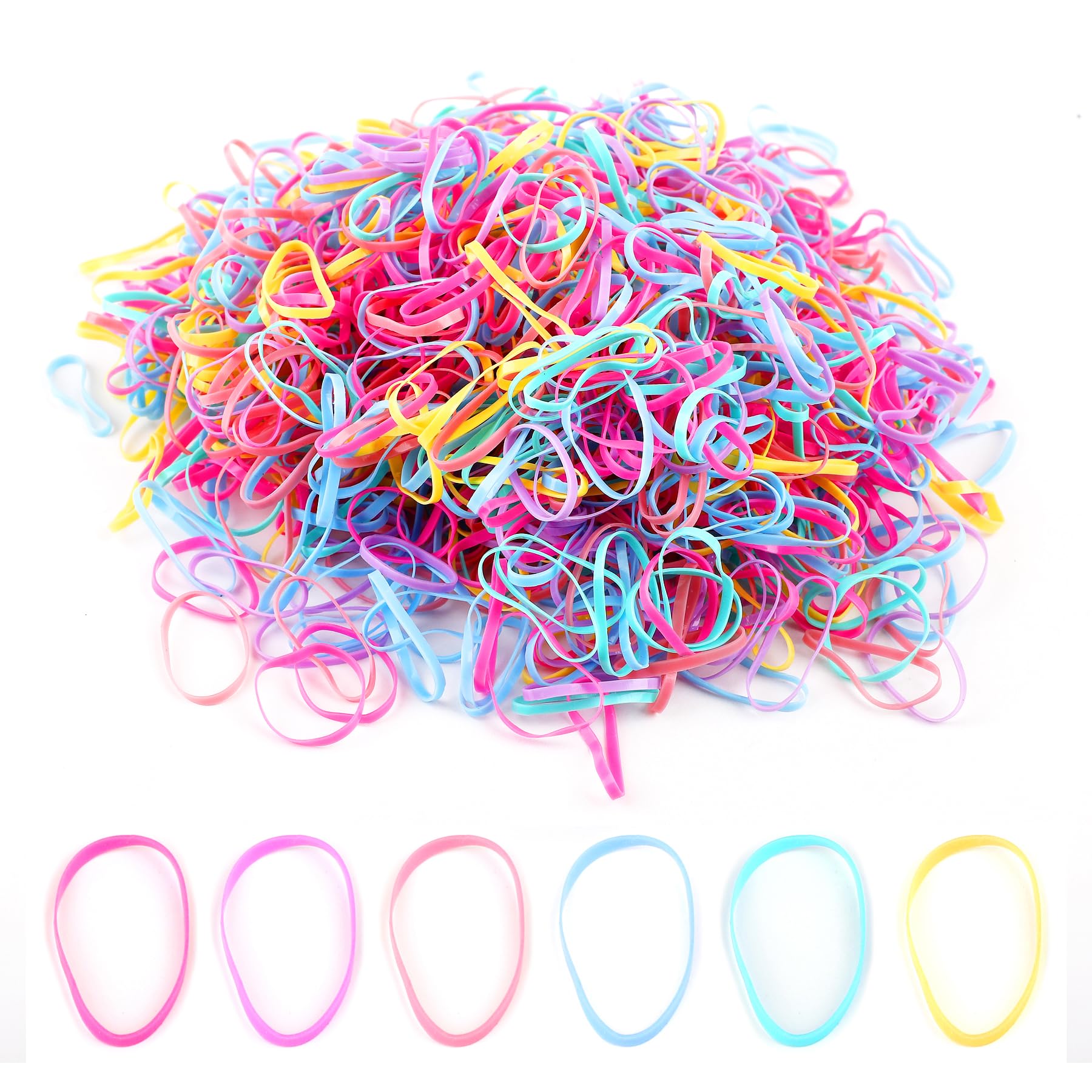 Kleine Bunte Gummibänder für Haarbänder Gummibänder Mini Kle