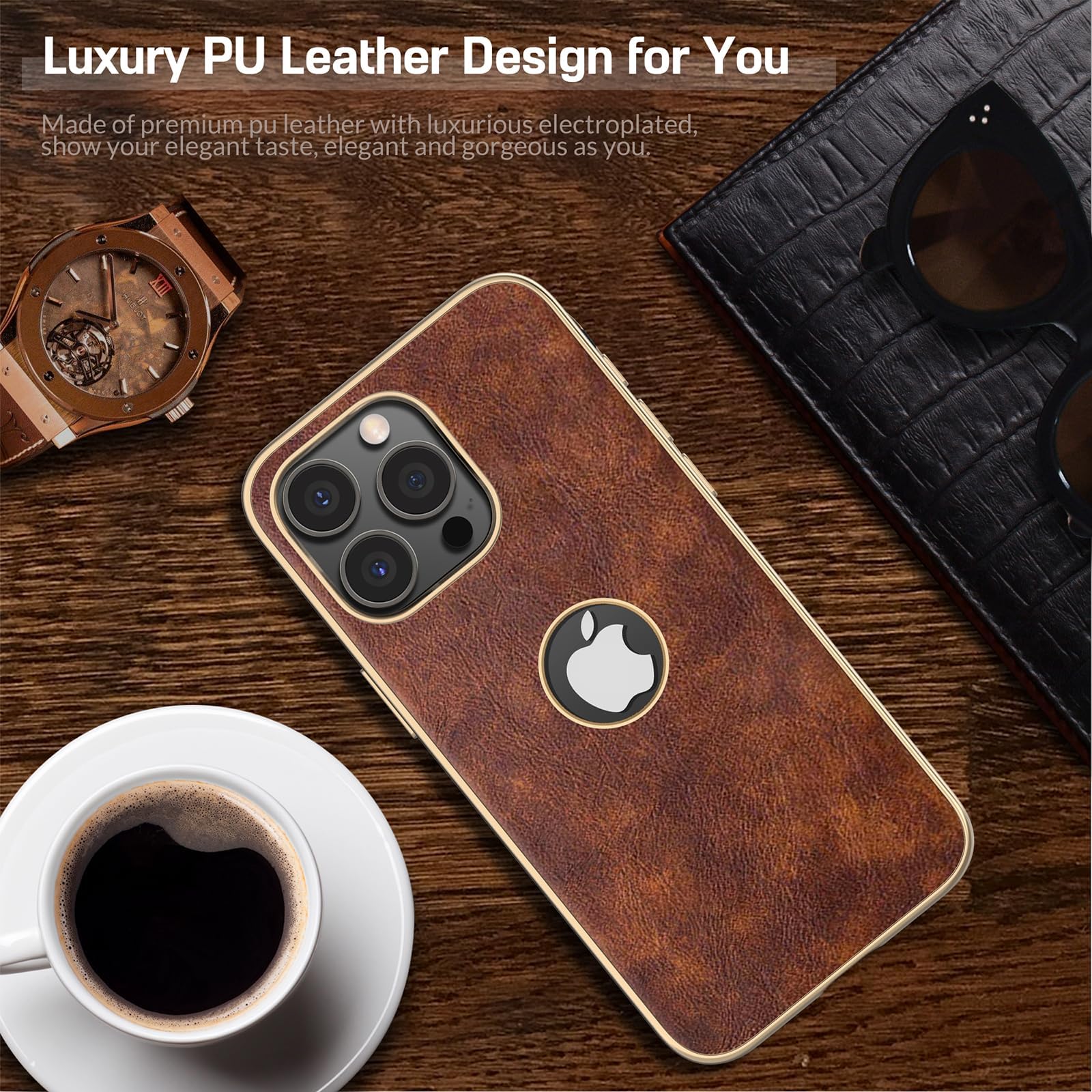 Woolnut AirPods IPhone 16 Pro Max Tobacco Brown Leather The
