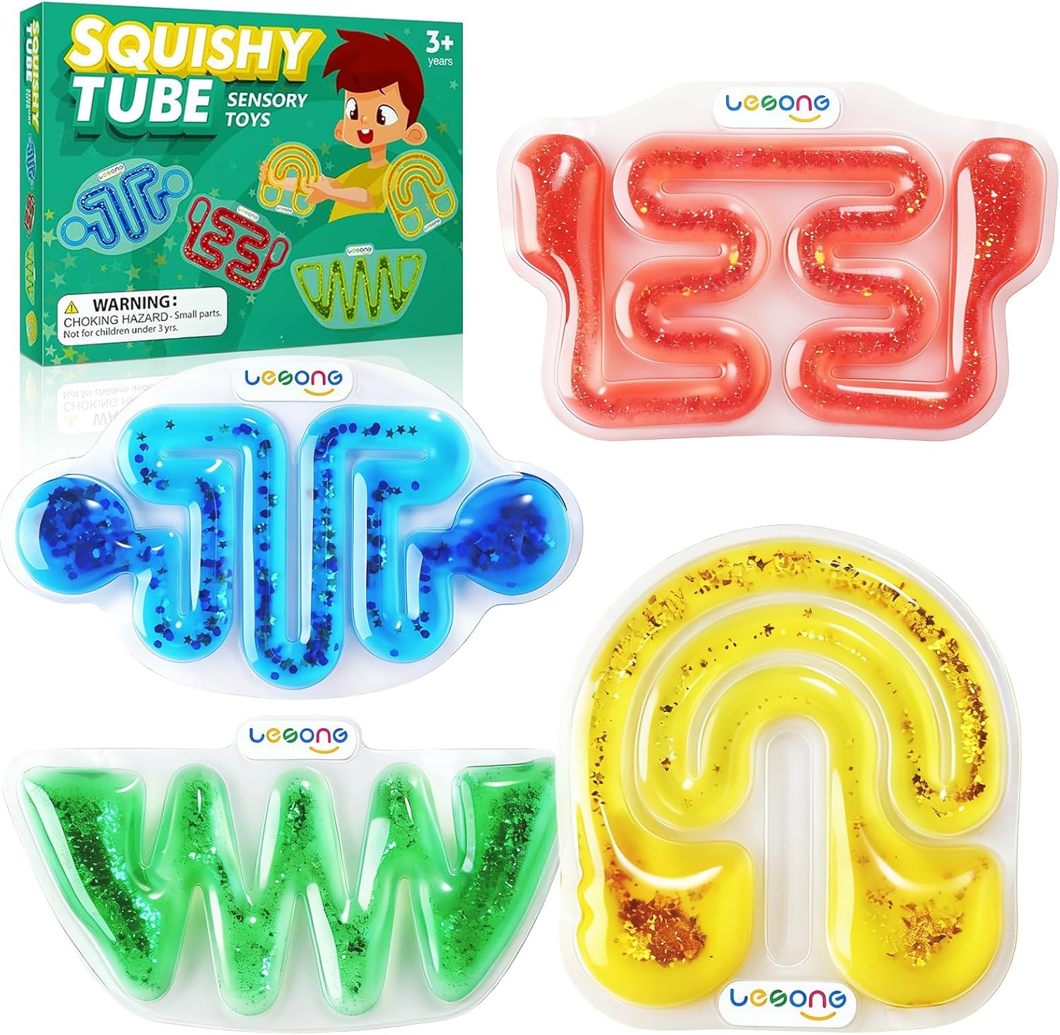 Squishy Sensory Fidget Toys for Kids - Sensory Toys for Kids with Autism, Quiet Fidgets for Classroom Students Autistic, Relief for Calm Down, Squeeze Sensory Maze Easter Basket for Boys Girls