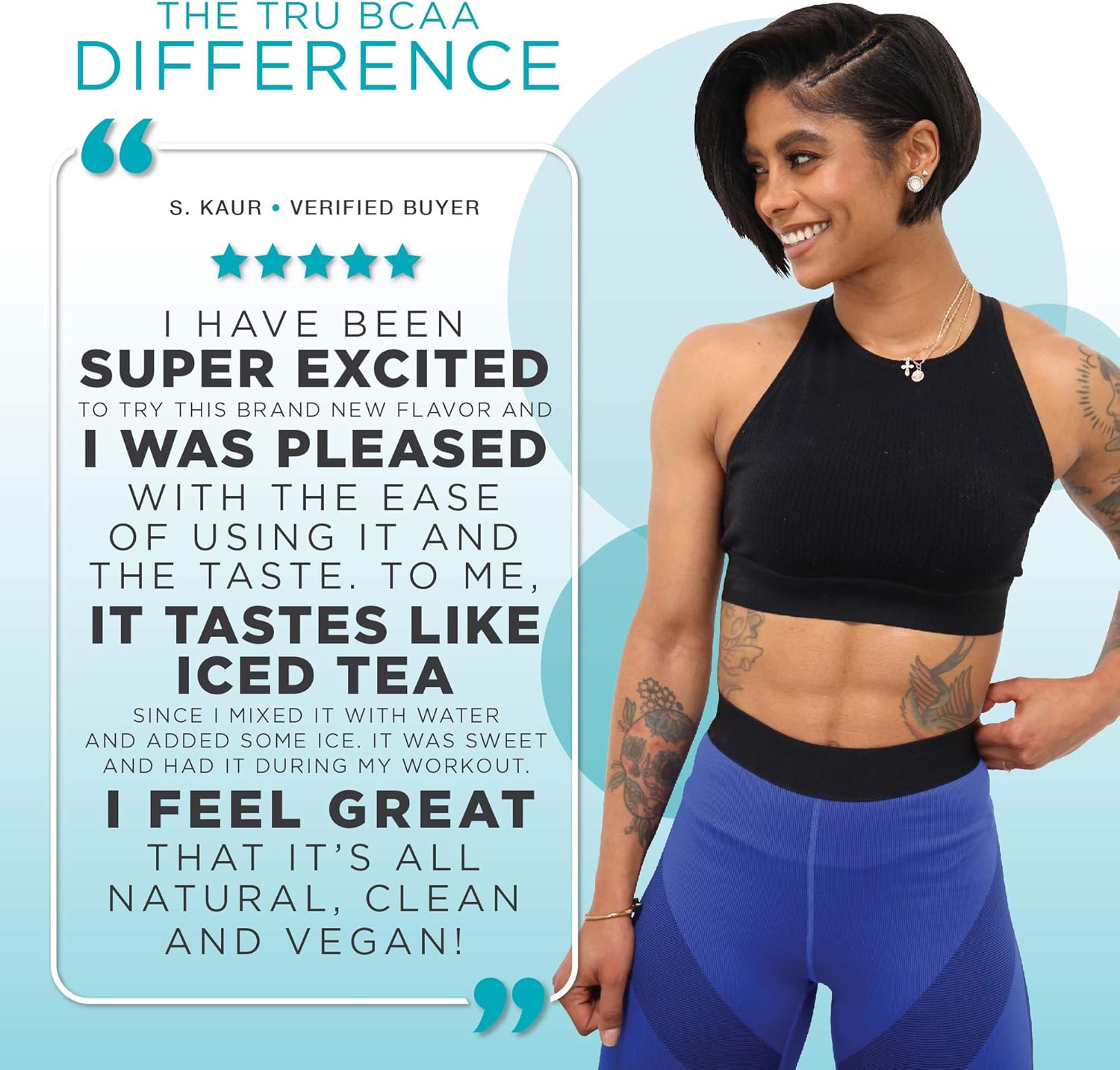 TRU BCAA Powder, Plant Based Branched Chain Amino Acids, Vegan Friendly, Zero Calories, No Artificial Sweeteners or Dyes, (30 Servings, Passion Fruit) : Health & Household