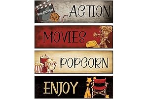 Movie Wall Decor Rustic Movie Room Wall Decor 11 x 3 Inches