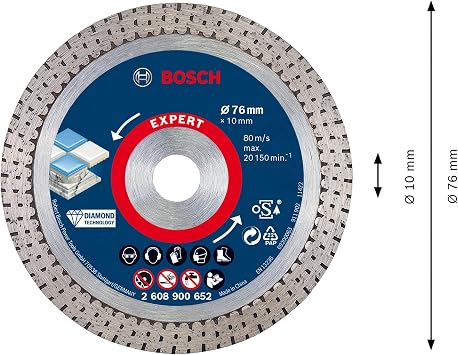Bosch 1x Expert Hard Ceramic elmas kesme diski, 76 x 1,5 x 10 mm