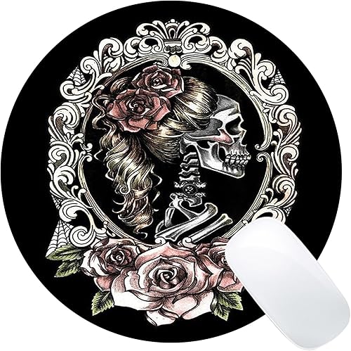 Miniatura 5 de Wknoon Rose and Eggshell Marble, Almohadilla para mouse redonda, 13