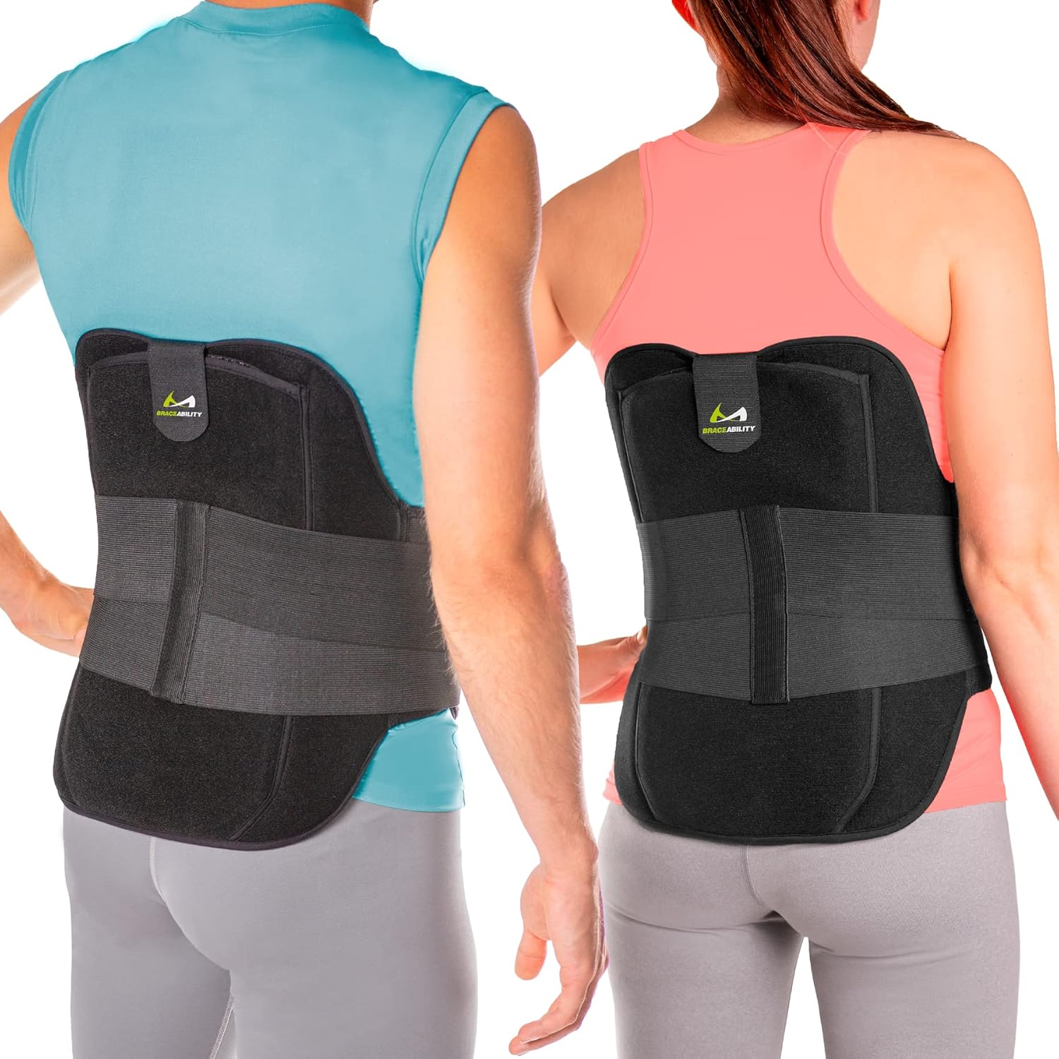 BraceAbility LSO Back Brace for Herniated, Sciatica, Spine Stenosis