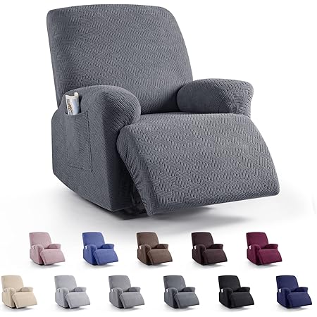 KinCam 3 Pieces Recliner Chair Covers, Stretch Reclining Chair Covers