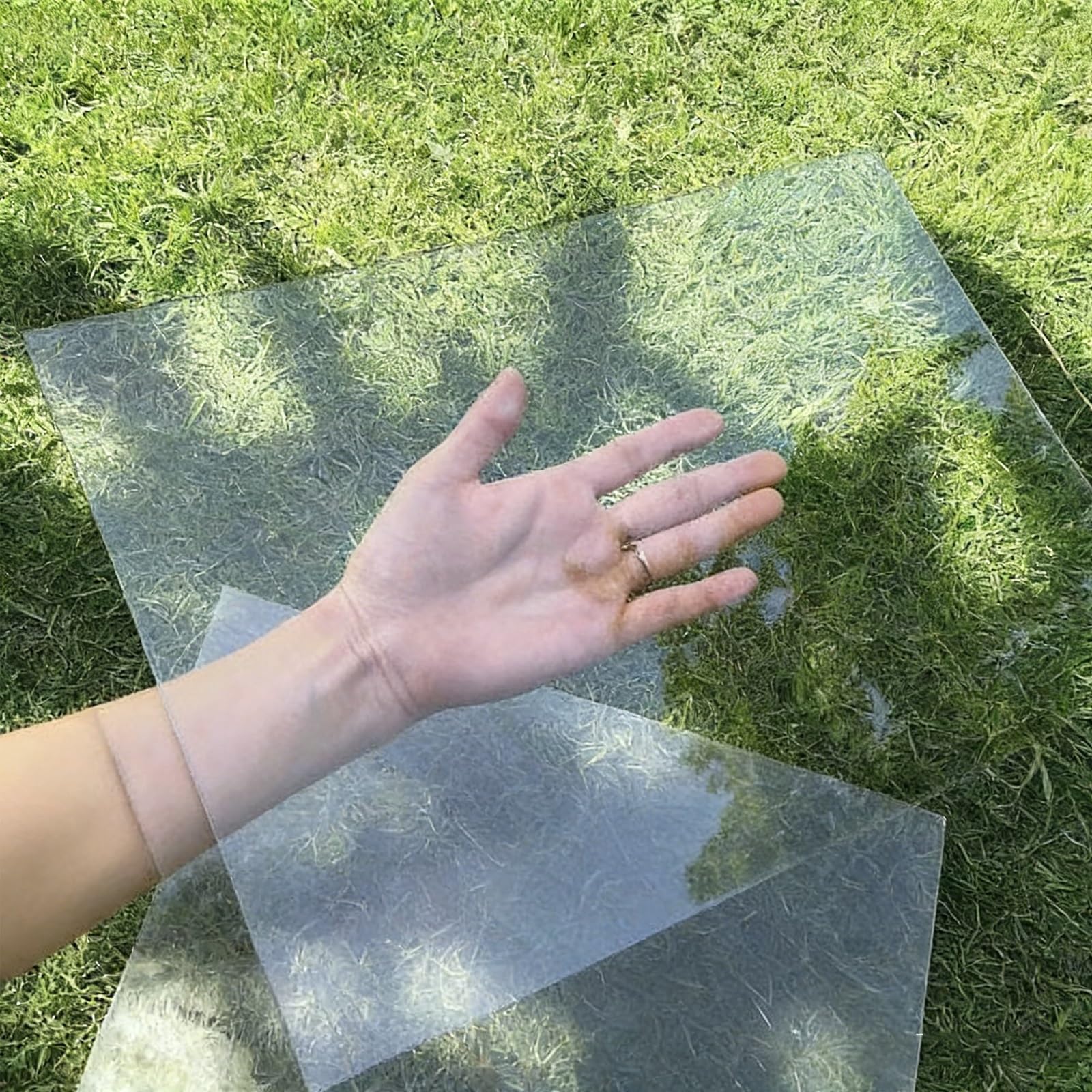 5 mm Placas de Policarbonato Metraquilato Transparente Metacrilato Plancha Tejado Exterior Protección UV Resistente a la Intemperie para Invernaderos(40x60cm/16x24in)