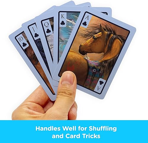 Miniatura 4 de AQUARIUS - Laurie Prindle- Caballos de fantasía jugando a las cartas