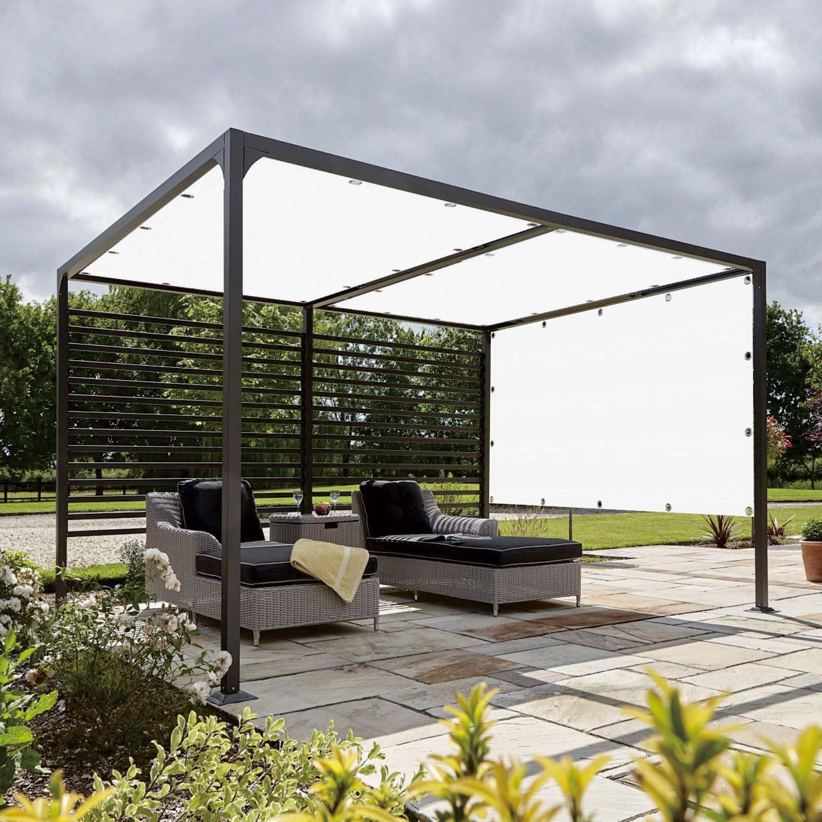 Voile d'ombrage 130x230 protection UV avec corde patio