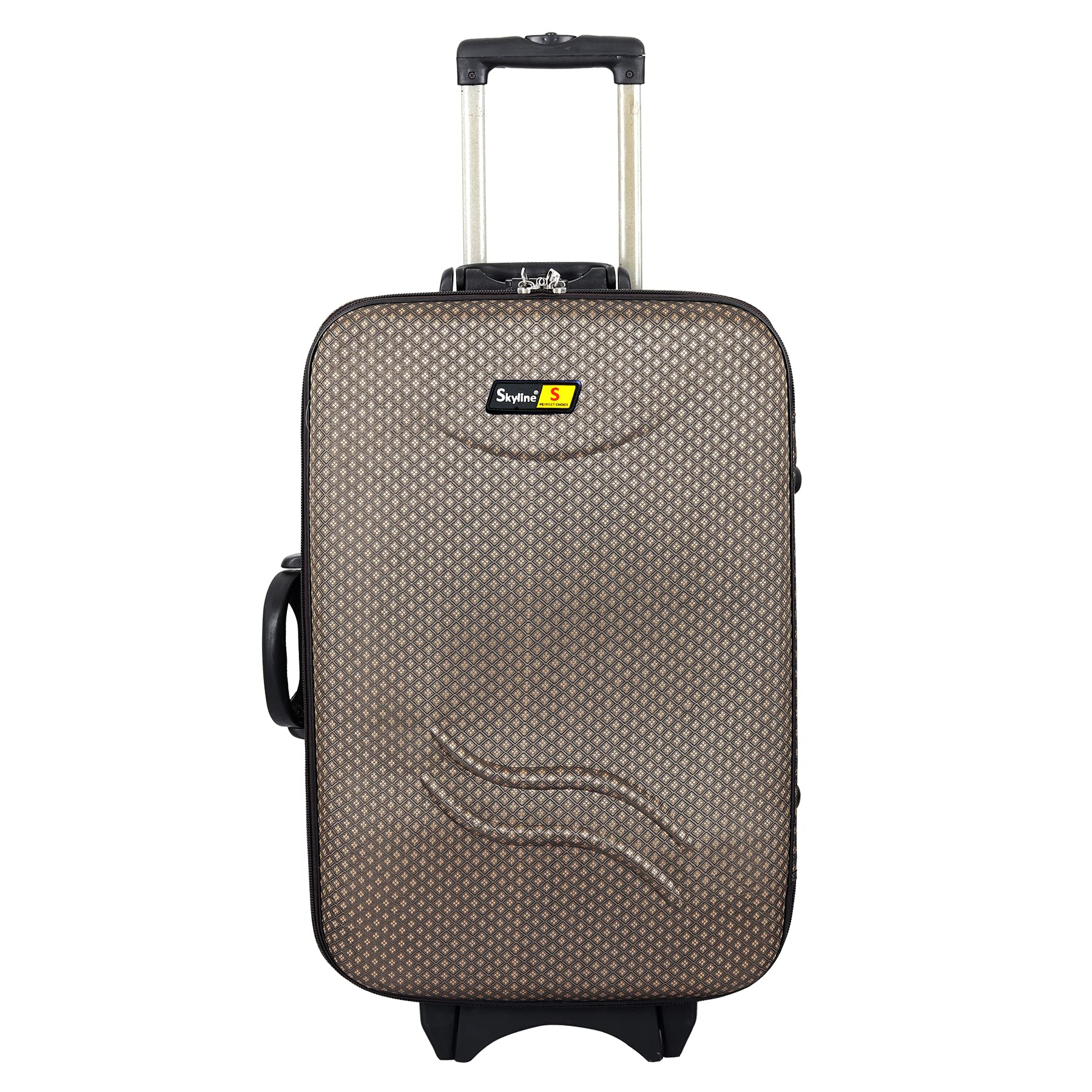 Trolley/Suitcase Luggage Antiscratch Polyester Speedwheel Soft Shell Travel Suitcase Bag With 2 Wheels (Brown, 20)-image-29