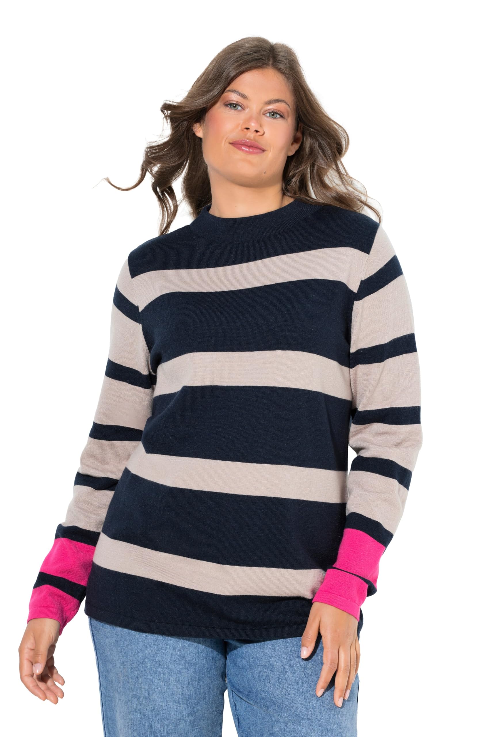 Laurasøn Ringelstrickpullover, Langarm, Turtleneck 841562