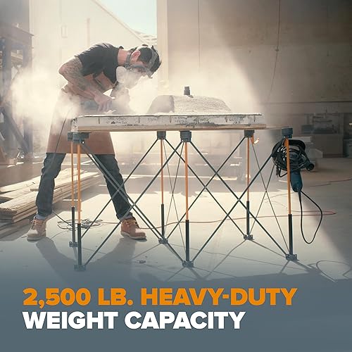 Miniatura 9 de BORA Centipede Workstand CK625 76 cm X 61 cm X 122 cm Soporte de trabajo Centipede de acero con caballete de sierra y accesorios adicionales