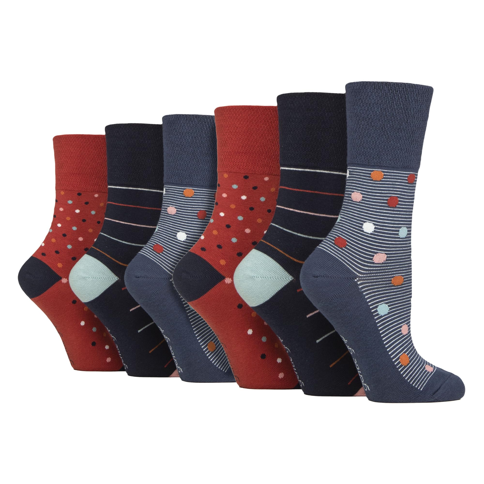 Sock Shop Gentle Grip Women's Solrh269 6 Pairs Sockshop Cotton Socks | Gentle Grip | 4-8 Uk (Uk, Numeric, 4, 8, Regular, Regular, )