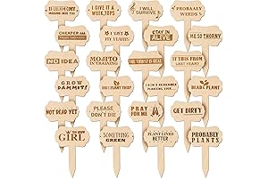 24 Pieces Funny Plant Markers for Vegetable Flowers Garden Potted Plants