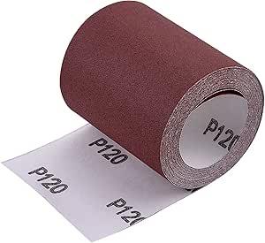 Rotolo Carta Abrasiva Velcro 115mm X 4m - Per Legno E Metallo Con Base Corindone - Foto 3