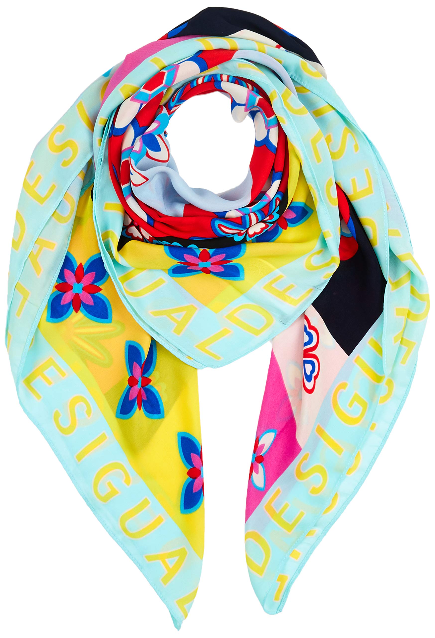 Écharpe Desigual Stone Garden 120 cm imprimé fleuri multicolore - 4
