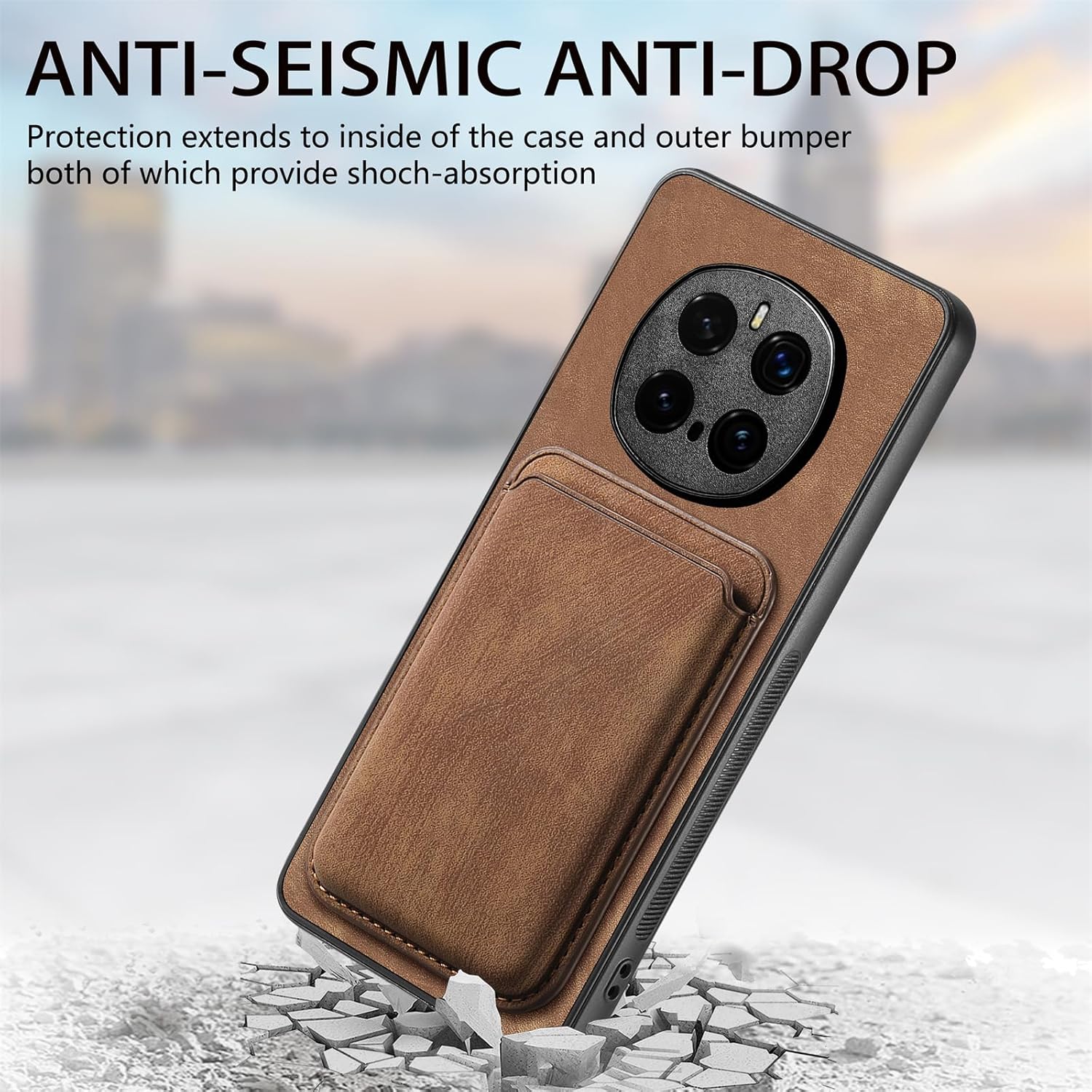 Magnetic Wallet Case for Honor Magic 7 Pro, Detachable Card Holder, PU Leather Slim Fit Shockproof Scratch Resistant Cover for Honor Magic7 Pro TCK-Retro Black - Image 5