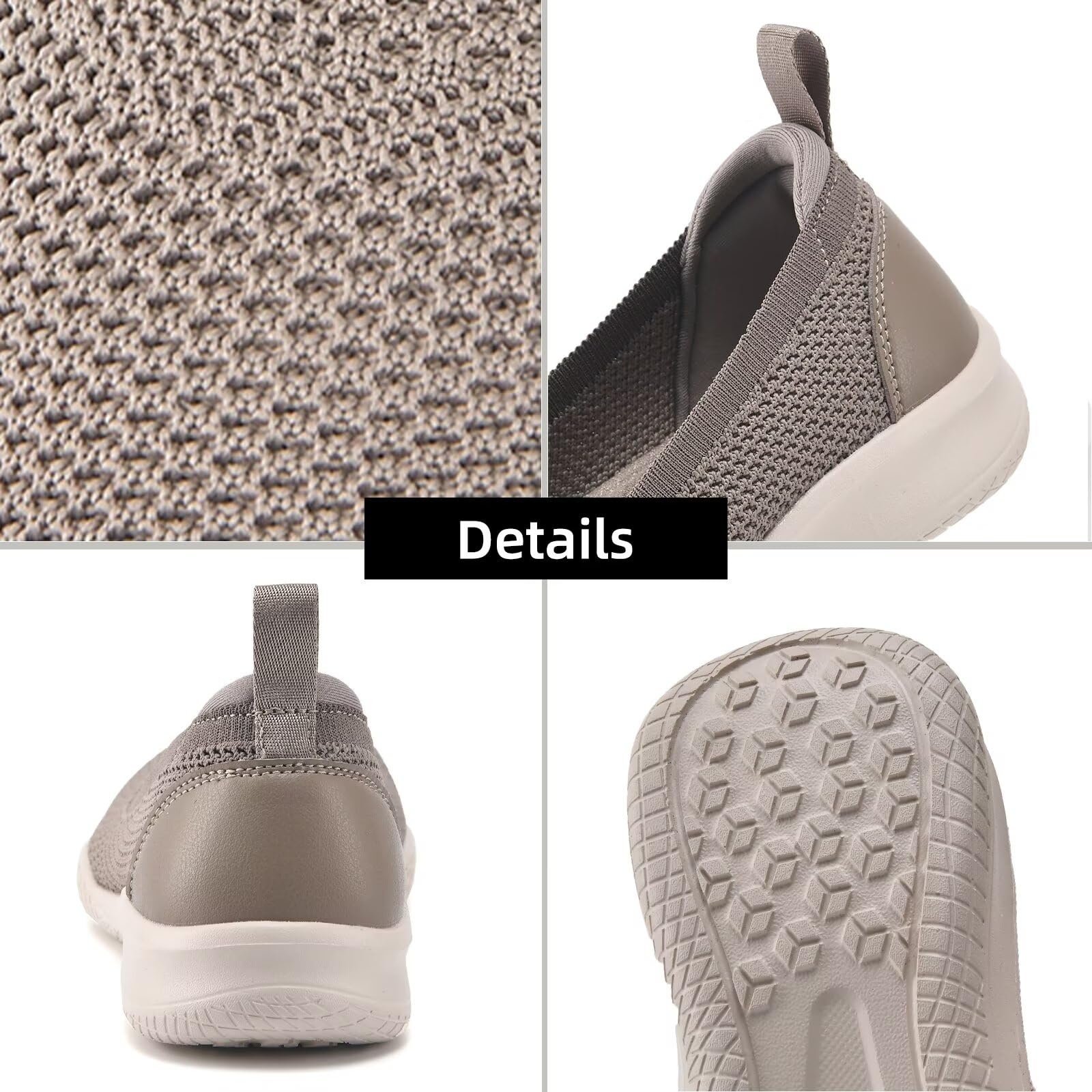 konhill Slipper & Mokassins für Damen, Sportschuhe, Leichte Slip On Sneakers Mesh Flache Schuhe Trainers