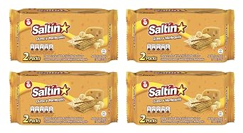 Saltin Noel Cheese and Butter Crackers | Perfect Blend of Cheese & Butter | 7.93 Oz Pack of 4