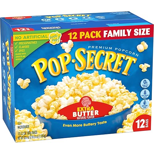 Miniatura 79 de Pop Secret Palomitas de maíz, mantequilla de cine tamaño aperitivo, 12 unidades, 12