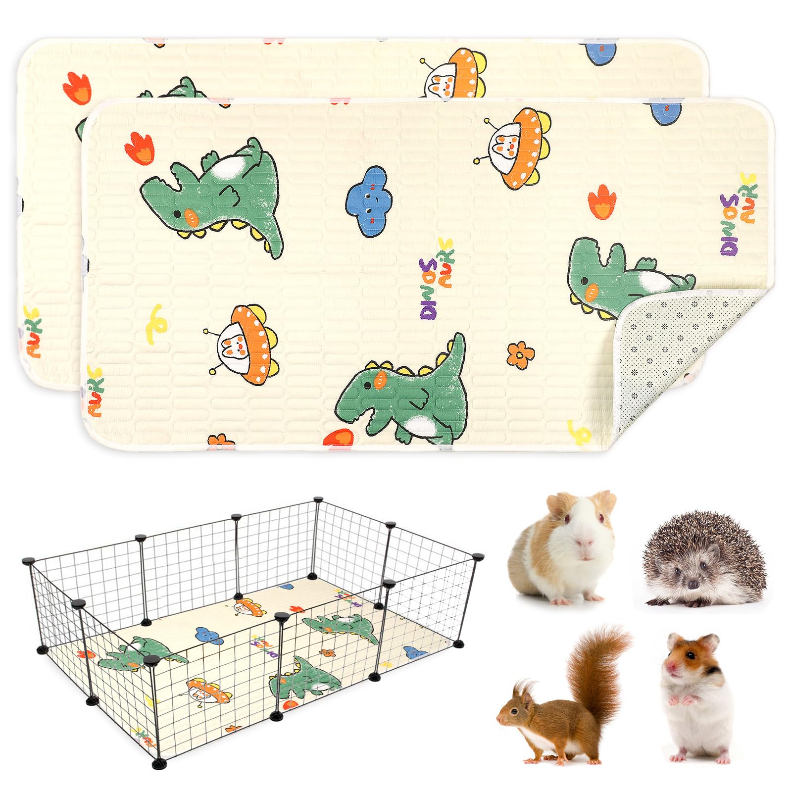 Image showcasing Snapklik.com : 2-Piece Guinea Pig Pee Pads, 47 X24 Inches Guinea Pig ...