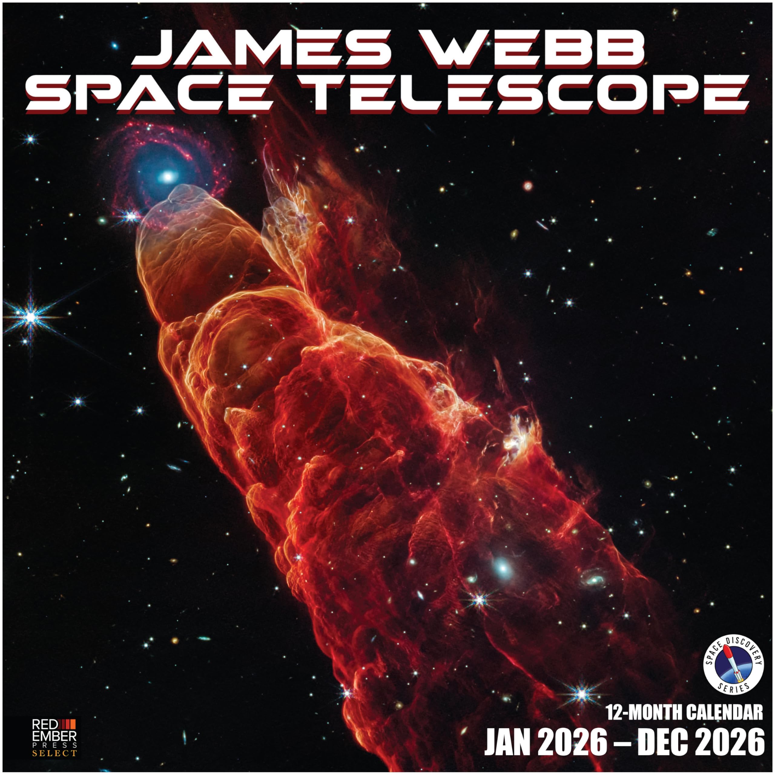 RED EMBER Select - James Webb Space Telescope 2026 Wall Calendar 12 Month | 12" x 24" Open | Thick &amp; Sturdy Paper | Giftable | Science Space Calendar 2026