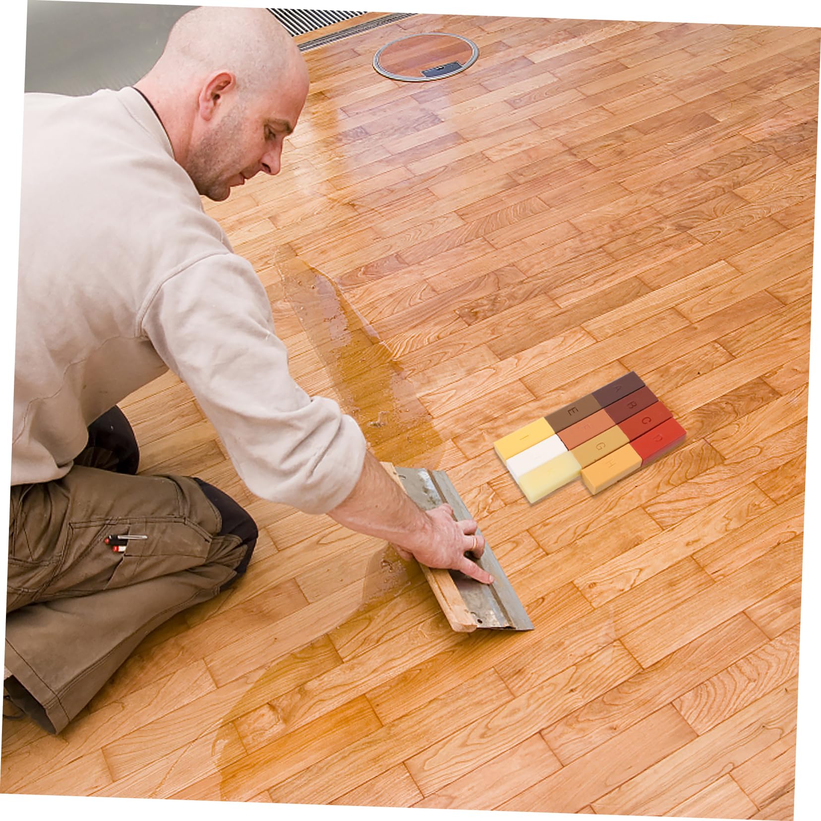 Kit Riparazione Legno Cera a Base di Paraffina per Mobili e Pavimenti, Set, Rapido Asciugatura, Nasconde Graffi e Imperfezioni