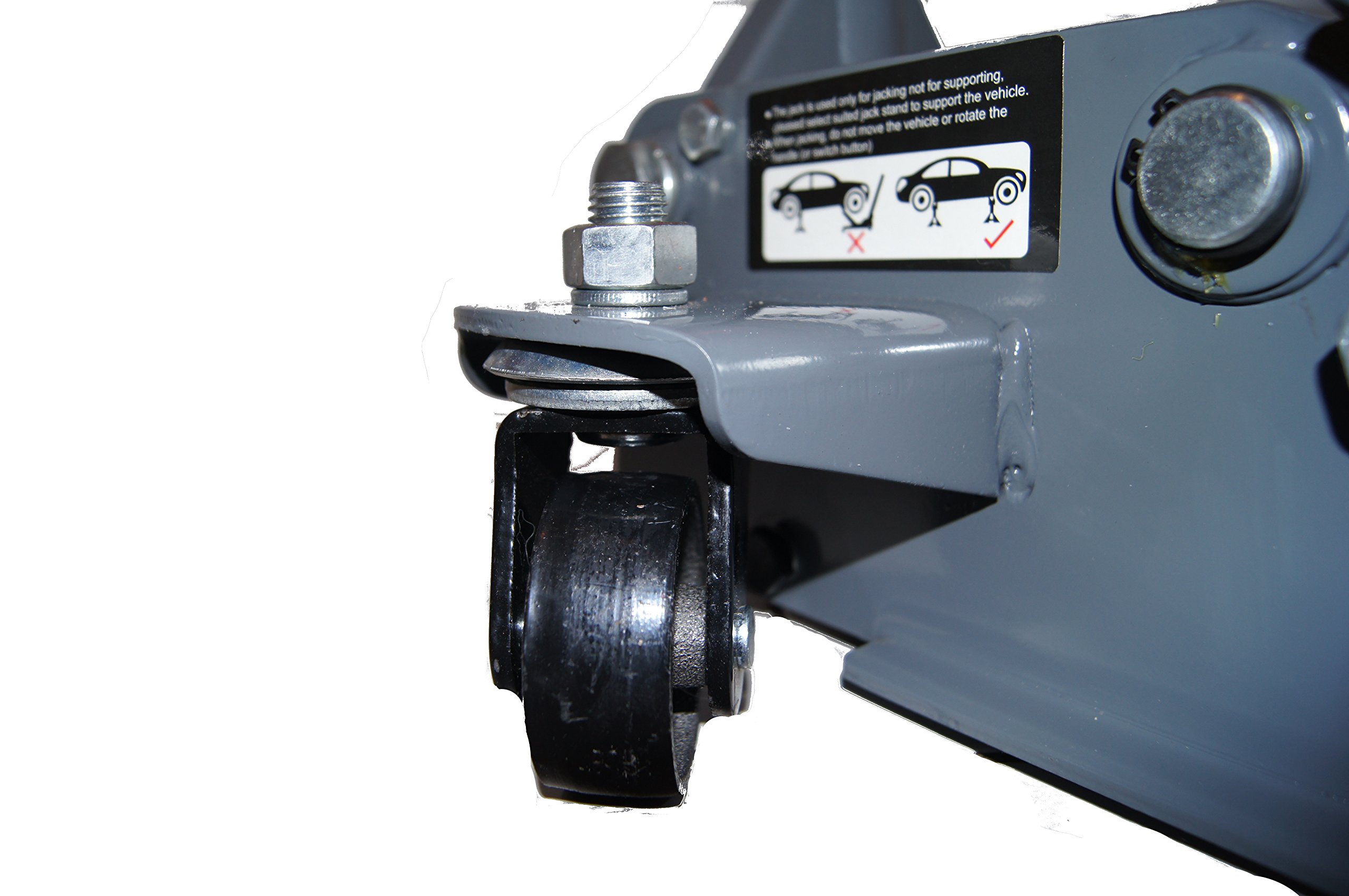 Gato hidráulico con ruedas, 3 toneladas (doble pistón hidráulico, 75 mm – 500 mm)