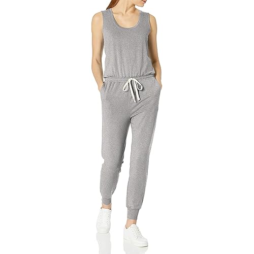 Amazon Essentials Women's Studio Terry Fleece Jumpsuit (Available in Plus Size)