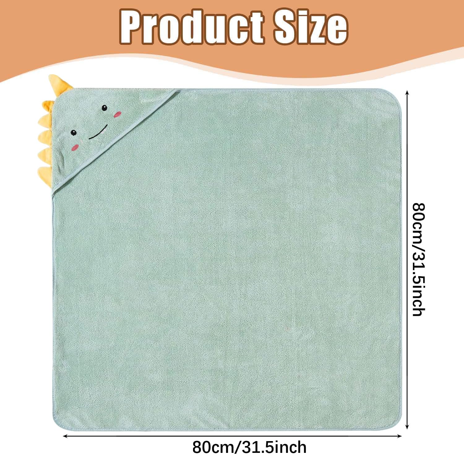 Shengruili Baby Handtuch Kapuze,80X80cm Kapuzenhandtuch Baby,Super Saugfähig Kleinkinder Badetücher,Badetuch Set,Badetücher Kapuzenhandtuch,Badetuch mit Kapuze - 3