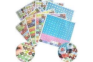 8-Sheet Color Number Stickers for Sorting Diamond Art