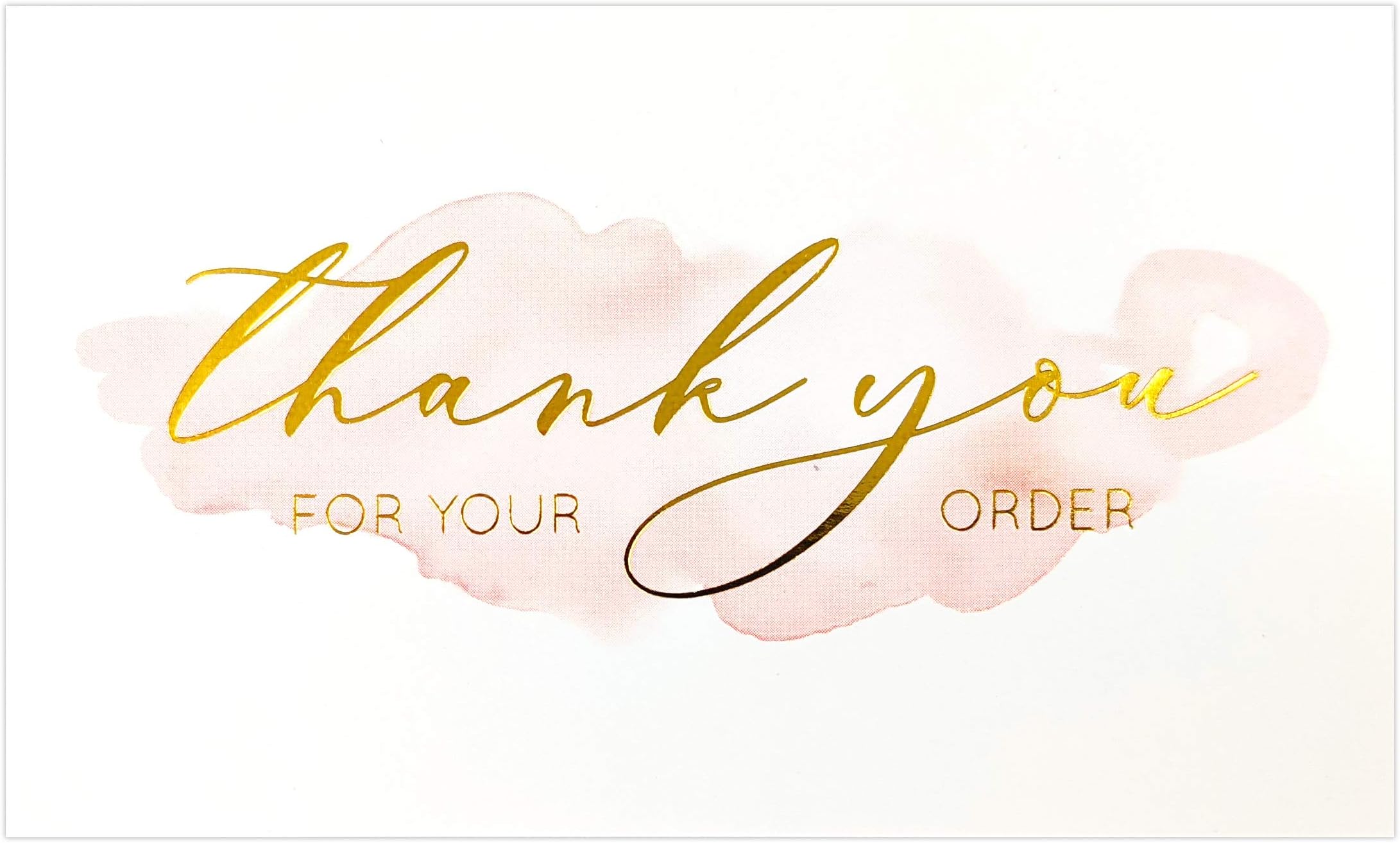 Pink Watercolor Thank You for Your Order Cards