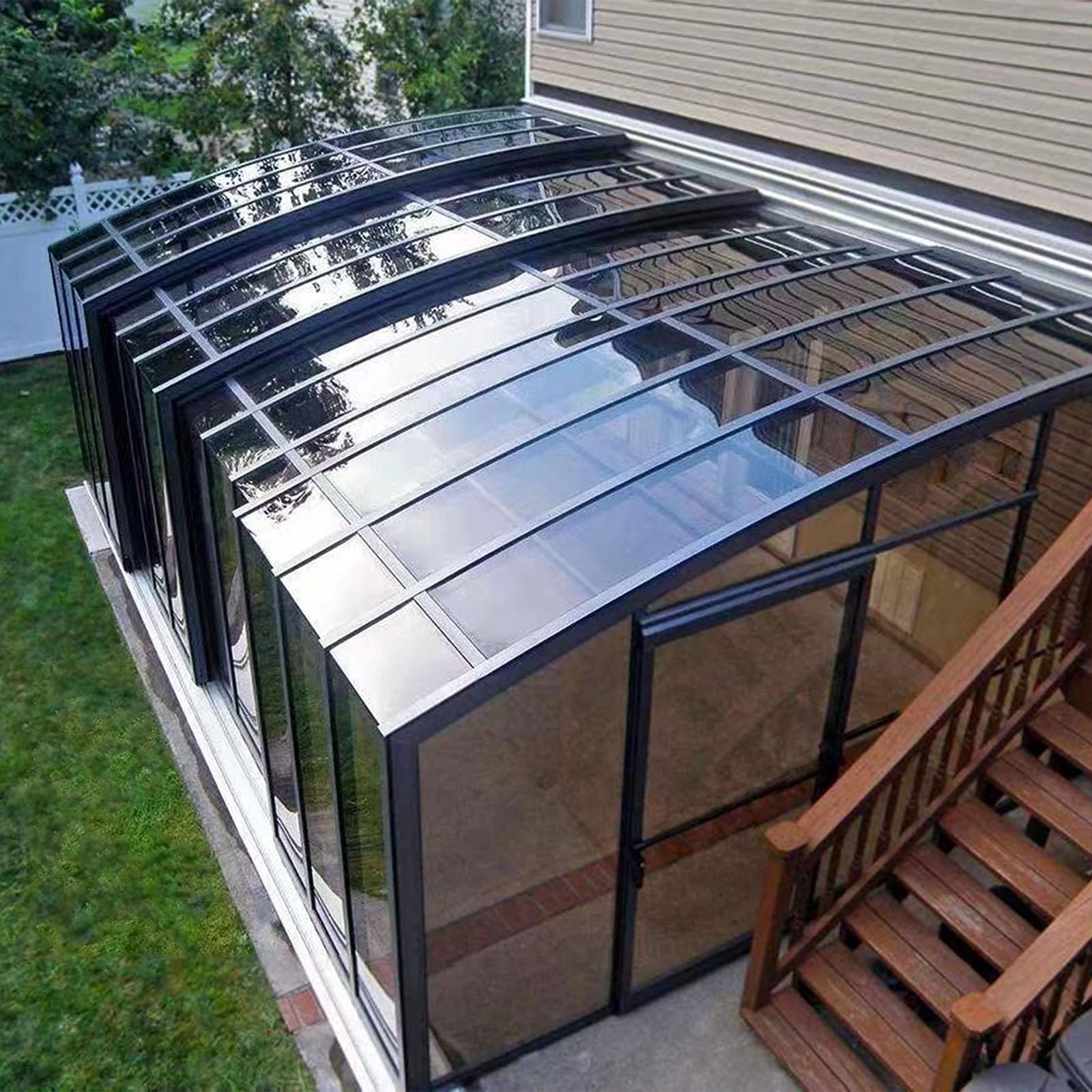 Transparent Polycarbonat Platte Dachplatten,UV-Schutz,1 mm,Klar Kunststoffplatte,Gewächshaus Platten für Garten Vordächer,Terrassenüberdachung,Schlagfest,mit Schrauben (50cm x 10m)