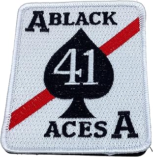 Squadron Nostalgia VF-41 / VFA-41 Black Aces Squadron Patch - With Hook and Loop