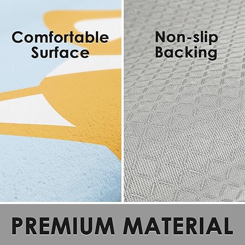 Miniatura 5 de Bayson Bonita alfombra de baño de imitación de cachemira, 17 x 30 pulgadas, alfombra de baño de perro Corgi naranja, alfombra decorativa para el