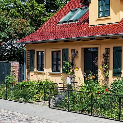 Miniatura 3 de Valla decorativa Yaheetech para jardín, 24 pulgadas x 42 pies, resistente al óxido, plegable, para jardín, patio, colchón de flores, animales,