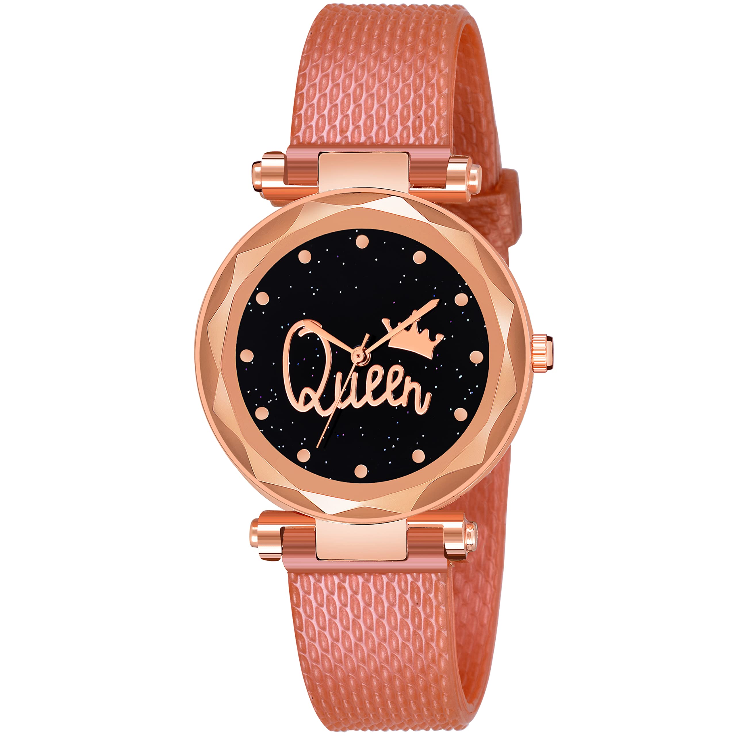 KIARVI GALLERY Rose Gold Queen Dial PU Strap Analog Girls and Womens Watch (Rose Gold) (B09SY9XSDW) Amazon Price History, Amazon Price Tracker