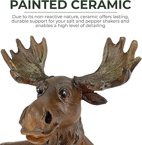 Miniatura 59 de River's Edge Juego de salero y pimentero, de resina de polímero, pintado a mano. Cocodrilo (Alligator),Bass,Oso y abejas,Azul Cangrejo,Bobber,Bull