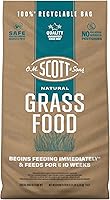 Scotts O.M. Scott & Sons Natural Grass Food - Lawn Fertilizer Feeds Up to 10 Weeks, Covers 2000 sq ft, Safe for Pets & Kids, 12.72 lbs