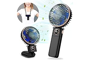 Portable Mini Rechargeable Handheld Fan: 5200mAh Battery-Powered Bladeless Cooling Companion