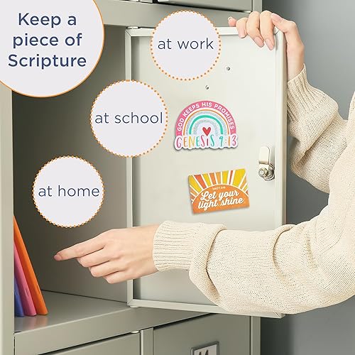 Miniatura 6 de Christian Art Gifts Imán inspirador para nevera con versículo bíblico para mujeres y niñas Dios cumple sus promesas