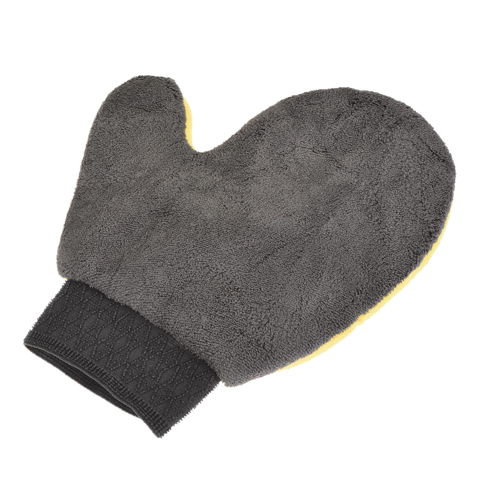 M METERXITY 2 Pack Cleaning Mitten - Microfiber Gloves Wash Dishes, Clothes & Shutters, Apply to House Cleaning ( 9 x 7.87 Inches, Grey Yellow)