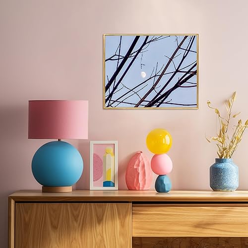 Miniatura 4 de The Virtue of God Auténtica impresión de fotografía de naturaleza  Árbol y luna congelados de invierno  Lienzo horizontal sin marco moderno