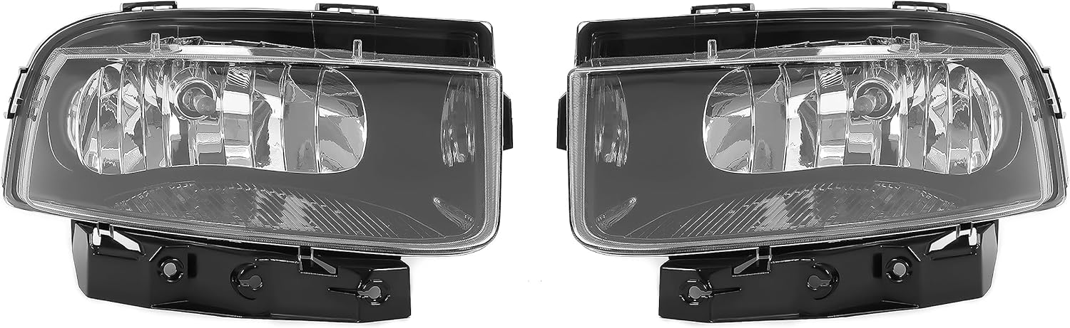 HECASA Fog Light Compatible with 2005-2013 Chevy Chevrolet Corvette C6 427 Limited Edition Z06 ZR1 Base Grand Sport Replacement for 25942592 25942593 GM2592291 GM2593291 Fog Lamp Clear Lens LH & RH