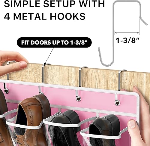 Vista 13 de Simple Houseware - Organizador para colgar en la puerta Marrón