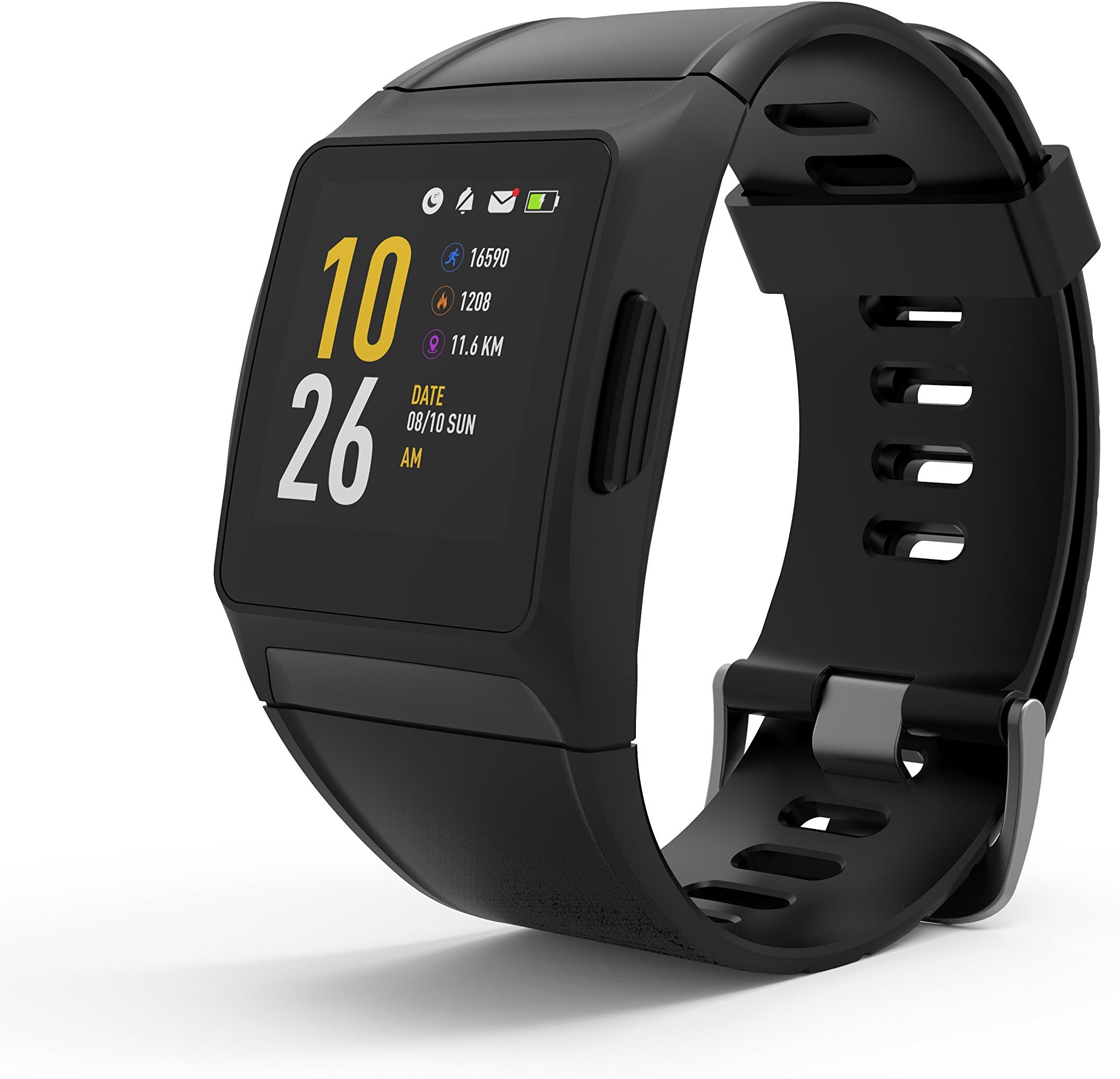 swisstone SW 700 Pro Fitness Bracelet Full Touch Display GPS 17 Sports Unisex Size Black