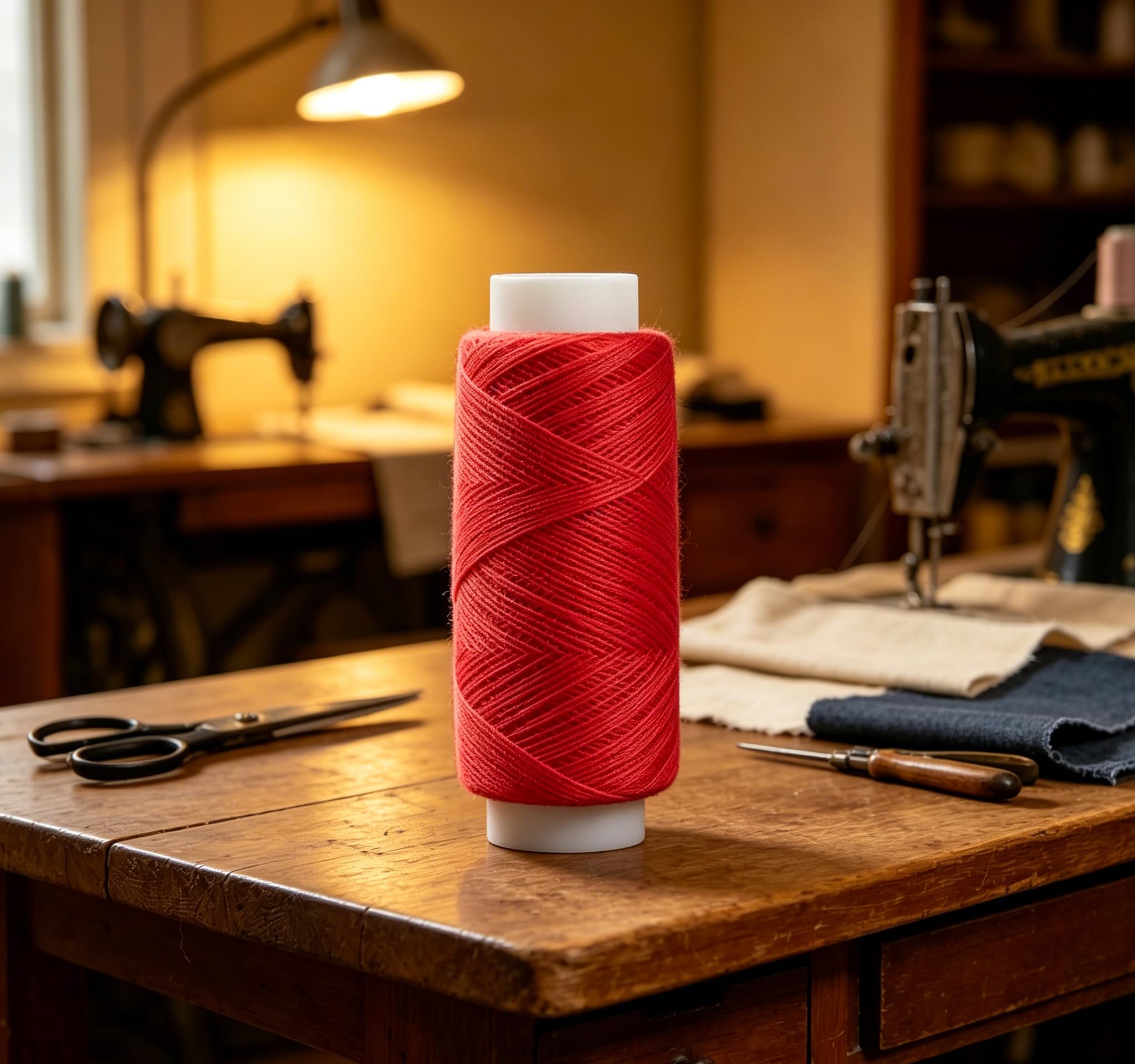 1 hilo de coser extrafuerte de poliéster, con hilo de coser para manualidades de cuero (rojo)