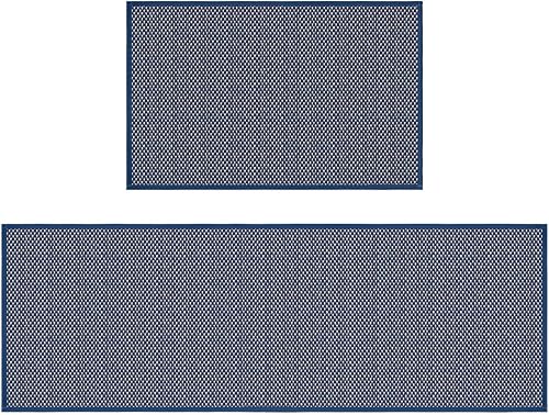 Miniatura 11 de Artoid Mode - Juego de alfombras y tapetes de cocina lavables y antideslizantes de 2 piezas, tapetes absorbentes con parte trasera de goma