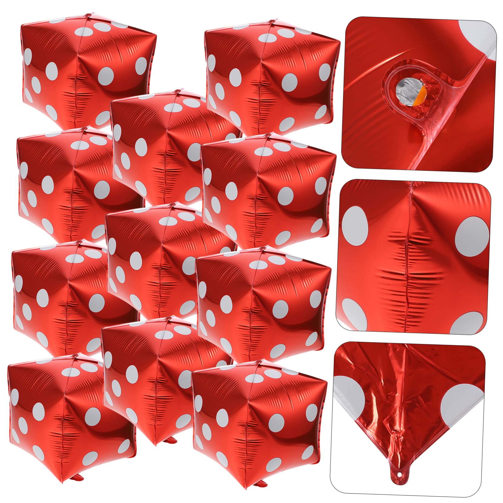 Abaodam 50stücke Würfel Luftballons Aluminium Folienballons Für -themenpartys Spielabende Und Dekorationen Für Und Außenanlässe