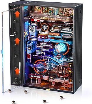 ROKR Cyberpunk The Last City Puzzle 3D Maketleri Yapboz Kurma Yetişkinler için Steampunk Oyun Masaüstü Hediye Erkekler için Fikir MR01S