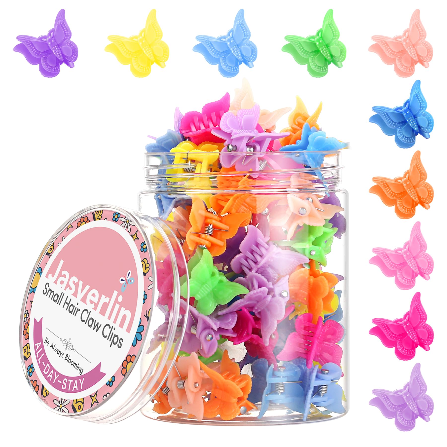 JASVERLIN 90s Small Butterfly Hair Clips